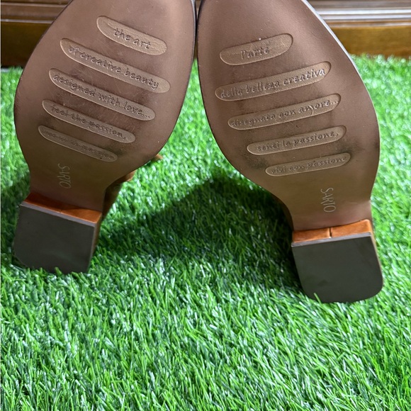 Franco Sarto Happily Ankle Boots Women's 8.5M - Brown Leather Side Zip Boots - Picture 7 of 16